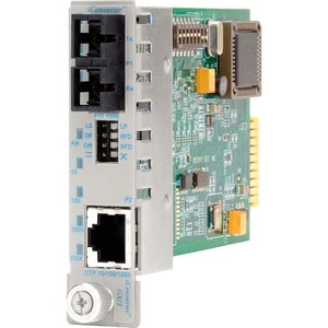 Omnitron Systems 10/100/1000 BASE-T LX ETHERNET ICONVERTER FIBER SC SM 1310NM 34KM 8523-2