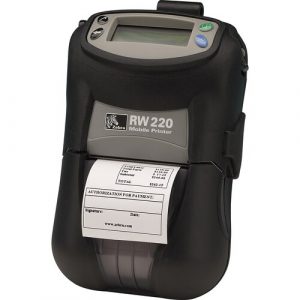 Zebra RW 220 Direct Thermal Printer - Monochrome - Portable - Receipt Print - USB - Serial - Battery Included - LCD Display Screen - 2.20" Print Width - R2D-0U0A010N-GA