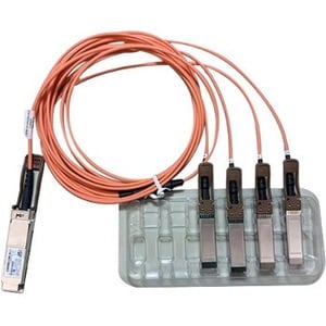 5M 40GBASE ACTIVE OPTICAL QSFP TO 4SFP BREAKOUT CABLE - QSFP-4X10G-AOC5M