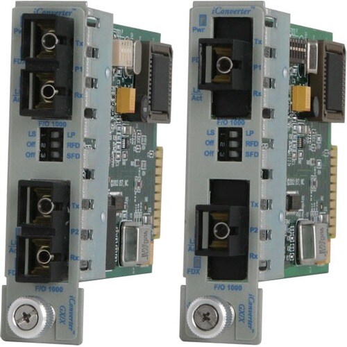 Omnitron Systems 1000X to 1000X Gigabit Ethernet Switch and Media Converter - 2 x SC Ports - 1000Base-X - 12 km - Internal 8543-10 - 8543-10