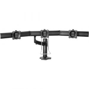 Chief Kontour 3x1 Triple Display Desk Mount - For Displays 10-24" - Black - 19" to 24" Screen Support - 45 lb Load Capacity - 75 x 75, - K4G310B