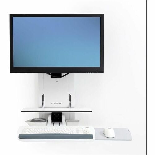 Ergotron StyleView Lift for Monitor, Keyboard, Mouse, Scanner - White - Height Adjustable - 24" Screen Support - 33 lb Load Capacity - 75 x 75, 100 x - 61-080-062 - Image 6
