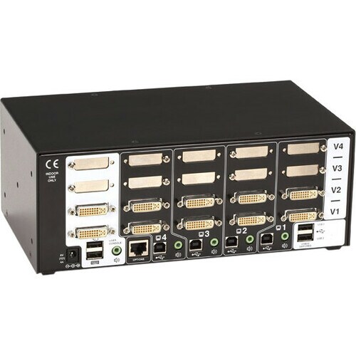 4PT 2HD KVM SWITCH DVID EAD/LINK DVID USB 2.0 TRUE EMUL - KV2204A - Image 2