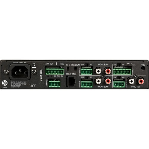 JBL Commercial CSMA 1120 Amplifier - 120 W RMS - 1 Channel - 1 kHz - 40 W - Ethernet NCSMA1120-U-US - NCSMA1120-U-US - Image 2