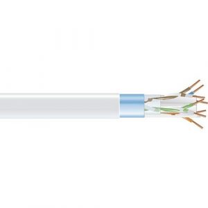 Black Box CAT6 400-MHz Solid Bulk Cable F/UTP CMP Plenum WH 1000FT Spool - 1000 ft Category 6 Network Cable for Network Device - First End: Bare Wire - EVNSL0615A-1000