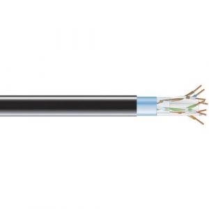 Black Box CAT6 400-MHz Solid Bulk Cable F/UTP CMP Plenum BK 1000FT Spool - 1000 ft Category 6 Network Cable for Network Device - First End: Bare Wire - EVNSL0618A-1000