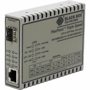 Black Box Corporatio FLEXPT MEDCONV 10-1000BT 100/1000B-X SFP LMC1017A-SFP