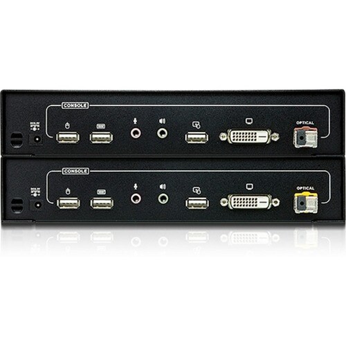 ATEN Long Distance DVI Optical KVM Extender-TAA Compliant - 1 Computer(s) - 1 Local User(s) - 1 Remote User(s) - 65616.80 ft Range - WUXGA - 1920 x - CE690 - Image 2