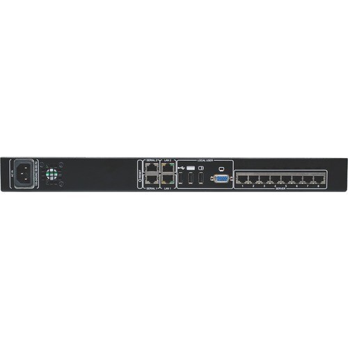 8PORT RACKMOUNT IP KVM SWITCH 1U CAT5 2 USER PDU CONTROL RJ45 - B072-008-1-IP - Image 3