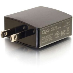 C2G AC To USB Mobile Device Charger, 5V 2A Output - 120 V AC, 230 V AC Input - 5 V DC Output - 2 A - 1 - 22333