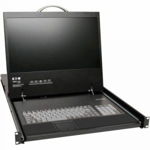 8PORT IP KVM RACK CONSOLE 1U 19IN LCD KEYBOARD CAT5 2 USERS - B070-008-19-IP