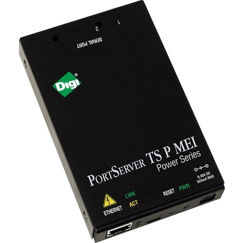 Digi PortServer TS 2 P MEI (mid- and end-span PoE) (International) - Twisted Pair - 1 x Network (RJ-45) - 2 x Serial Port - PoE Ports - - 70001992