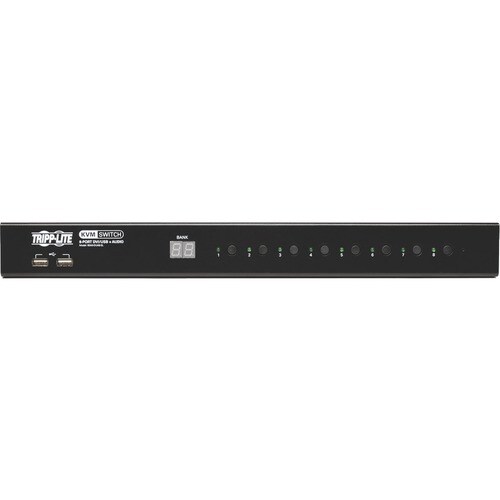 8PORT RACKMOUNT KVM SWITCH 1U DVI /USB W AUDIO 2PORT USB HUB - B043-DUA8-SL - Image 2