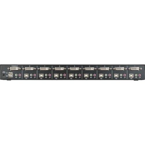 8PORT RACKMOUNT KVM SWITCH 1U DVI /USB W AUDIO 2PORT USB HUB - B043-DUA8-SL - Image 3
