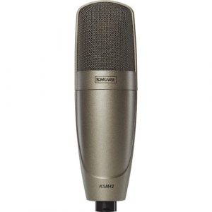 Shure KSM42/SG Wired Condenser Microphone - 60 Hz to 20 kHz - 147 Ohm -37 dB - Cardioid - Shock Mount, Stand Mountable - 3-Pin XLR - Gold - KSM42/SG