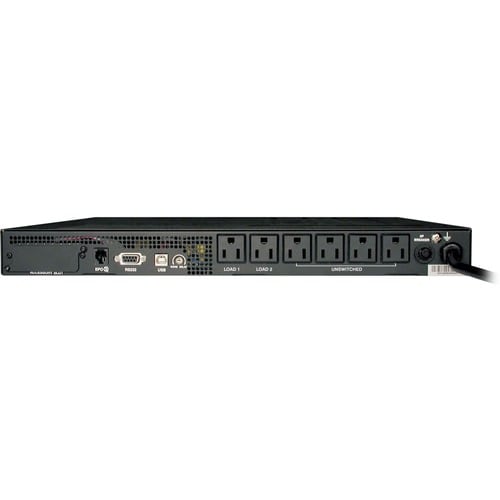 Eaton Tripp Lite Series TAA SmartPro 120V 1kVA 800W Line-Interactive Sine Wave UPS, 1U Rack/Vertical, Network Card Options, USB, 6 Outlets - 1000 VA/800 W - 4 Minute - SM1000RM1UTAA - Image 2