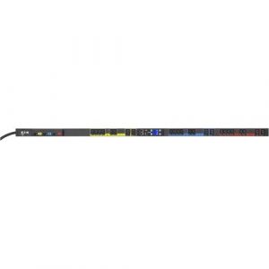 Eaton Managed rack PDU, 0U, L15-30P input, 8.64 kW max, 200-240V, 24A, 10 ft cord, Three-phase, Outlets: (18) C13 Outlet grip, (6) C19 Outlet grip - NEMA L15-30P - EMA326-10