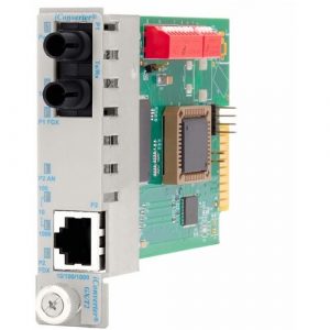 iConverter 10/100/1000 Gigabit Ethernet Fiber Media Converter ST Single-Mode 12km Module - 1 x 10/100/1000BASE-T; 1 x 1000BASE-LX; Internal Module; Lifetime Warranty 8521N-1 - 8521N-1