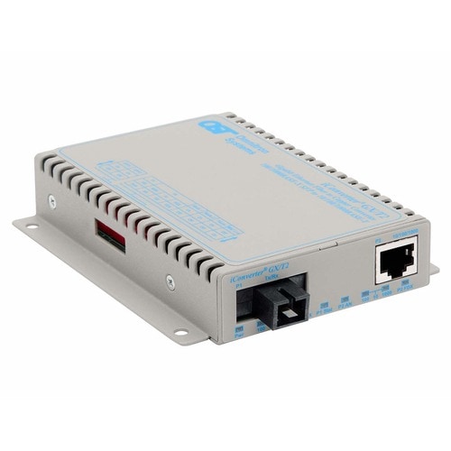 iConverter 10/100/1000 Gigabit Ethernet Single-Fiber Media Converter SC Single-Mode BiDi 20km - 1 x 10/100/1000BASE-T; 1 x 1000BASE-BX-D (1550/1310); Wall-Mount Standalone; DC Powered; Lifetime Warranty 8531N-1-F - 8531N-1-F