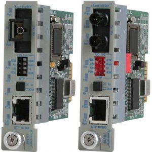 Omnitron Systems 10BASE-T or 100BASE-TX to Fast Ethernet Managed Media Converter - 1 x Network (RJ-45) - 1 x SC Ports - SimplexSC Port - Single-mode - 0.1 - 8390-1W
