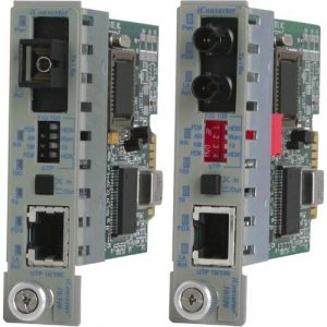 Omnitron Systems 10BASE-T or 100BASE-TX to Fast Ethernet Managed Media Converter - 1 x Network (RJ-45) - 1 x SC Ports - SimplexSC Port - Single-mode - 0.1 - 8391-1W