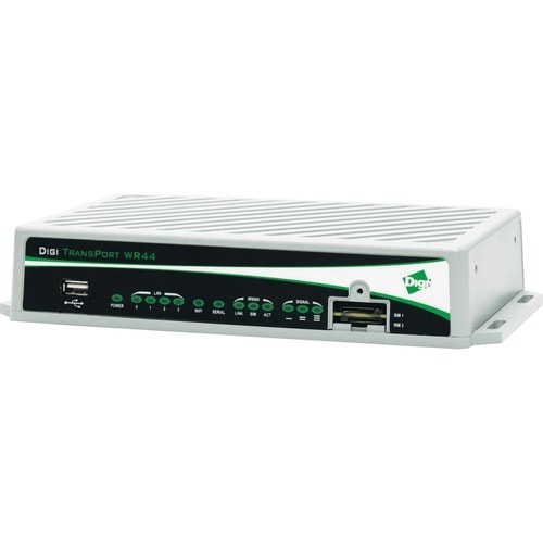 Digi TransPort WR44 R Wi-Fi 4 IEEE 802.11n Cellular Modem/Wireless Router - 4G - LTE 700, LTE 850, LTE 1700, LTE 1900 - LTE - 2.40 GHz ISM - WR44-L500-TE1-RF