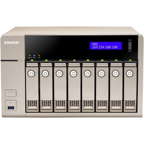 8-BAY AMD X86-BASED NAS 2.4GHZ 4GB DDR3L MAX 16GB SATA 6GBE 2XGBE - TVS-863-US - Image 2