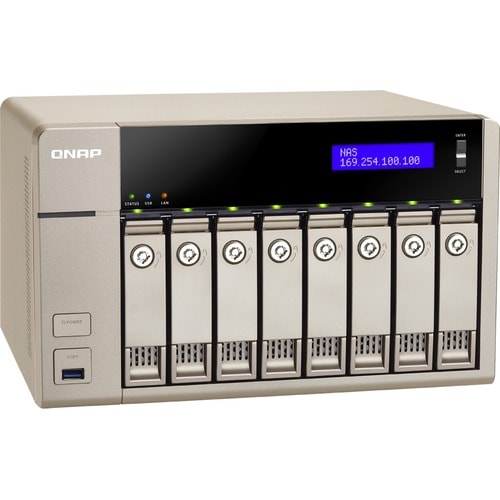 8-BAY AMD X86-BASED NAS 2.4GHZ 4GB DDR3L MAX 16GB SATA 6GBE 2XGBE - TVS-863-US