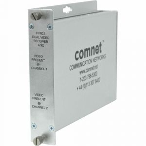 ComNet AGC Dual Video Receiver (850 nm) - 2 Input Device - Optical Fiber - CCTV System - Rack-mountable FVR22/LV - FVR22/LV