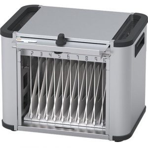 Bretford PureCharge Station 10 - 14.70" Height x 20.90" Width x 15" Depth - Steel - Platinum HGFQ2BG1
