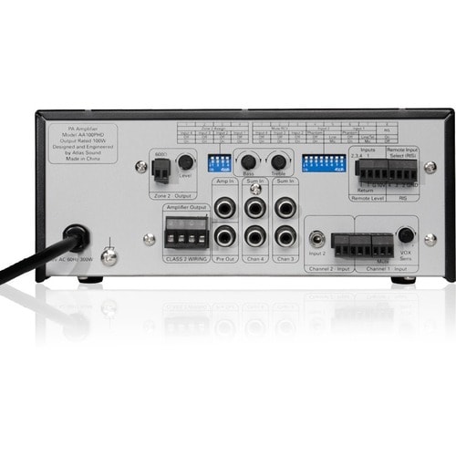 4INPUT 100W 25V/70V/4 MIXER AMPLIFIER WITH PHD AUTOMATIC - AA100PHD - Image 3
