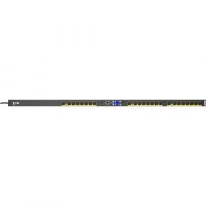 Eaton Managed rack PDU, 0U, 5-20P, L5-20P input, 1.92 kW max, 120V, 16A, 10 ft cord, Black, Single-phase, Outlets: (24) 5-20R - NEMA L5-20P - 24 x NEMA - EMA114-10