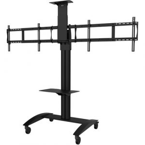 SmartMount Flat Panel Video Conferencing TV Cart for (2) 40" to 65" TVs - 40" to 65" Screen Support - 74.96 lb Load Capacity - 75.40" Height x - SR555M
