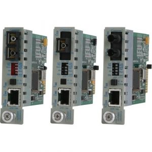 Omnitron Systems 100Base-Tx to 100Base-Fx Managed Ethernet Media Converter - 1 x Network (RJ-45) - 2 x SC Ports - SimplexSC Port - Management Port - Single-mode - - 8371-2