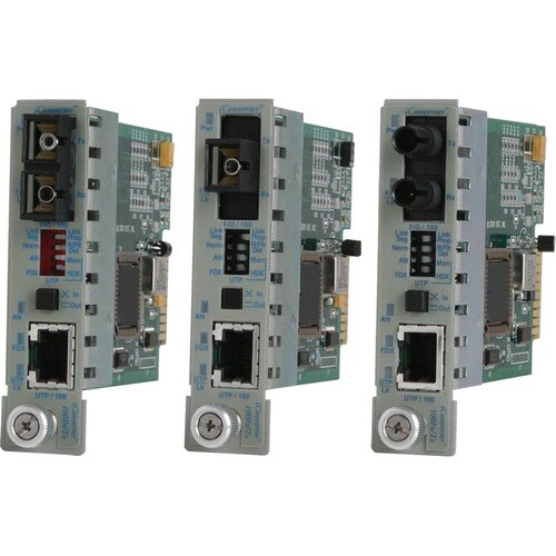 Omnitron Systems 100Base-Tx to 100Base-Fx Managed Ethernet Media Converter - 1 x Network (RJ-45) - 2 x SC Ports - SimplexSC Port - Management Port - Single-mode - - 8371-2