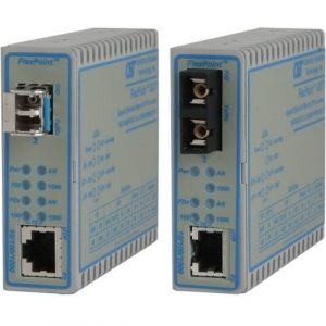 Omnitron Systems 10/100/1000 / GIGABIT SFP FIBER FLEXPOINT GX/T PORT US AC WIDE TEMP 4719-1W