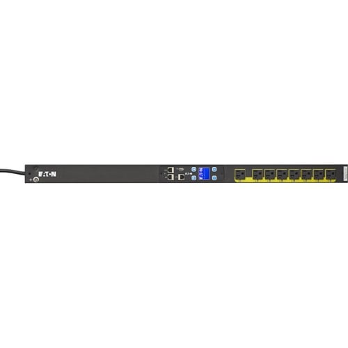 Eaton Managed rack PDU, 0U, 5-20P, L5-20P input, 1.92 kW max, 120V, 16A, 10 ft cord, Single-phase, Outlets: (8) 5-20R - TAA compliant - Switched - NEMA 5-20P, - EMA113-10