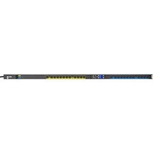 Eaton Metered Outlet Rack PDU, 0U, L5-30P input, 2.88 kW max, 120V, 24A, 10 ft cord, Single-phase, Outlets: (24) 5-20R - NEMA L5-30P - 24 x NEMA 5-20R - EMO108-10