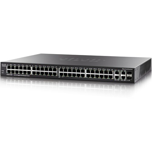 Cisco SG300-52MP Layer 3 Switch - 52 Ports - Manageable - Gigabit Ethernet - 10/100/1000Base-T, 1000Base-X - Refurbished - 3 Layer Supported - 2 SFP Slots - Twisted - SG300-52MP-K9EU-RF