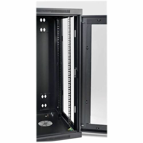 18U WALL MOUNT RACK ENCLOSURE CABINET HINGED GLASS ACRYLIC DOOR - SRW18USG - Image 4