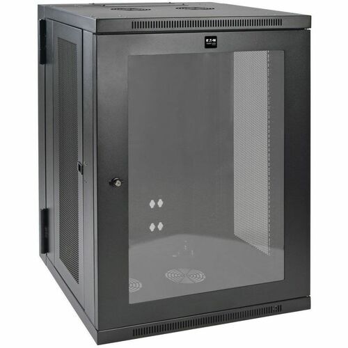 18U WALL MOUNT RACK ENCLOSURE CABINET HINGED GLASS ACRYLIC DOOR - SRW18USG