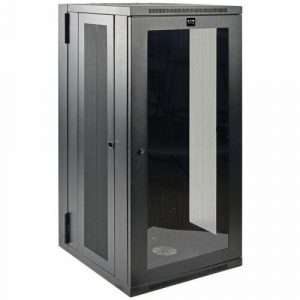 26U WALL MOUNT RACK ENCLOSURE CABINET W HINGED ACRYLIC WINDOW - SRW26USG