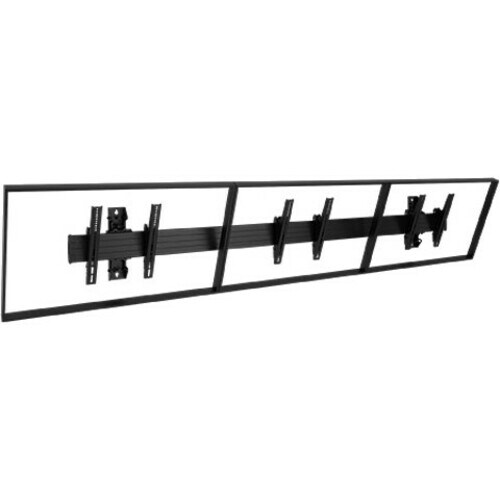 Chief Fusion Large 3x1 Menu Board Wall Mount - For Displays 40-55" - Black - Height Adjustable - 3 Display(s) Supported - 40" to 55" Screen Support - - LWM3X1U