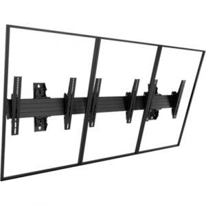 Chief Fusion Large 4x1 Menu Board Wall Mount - For Displays 40-55" - Black - Adjustable Height - 4 Display(s) Supported - 40" to 55" Screen Support - - LWM4X1U