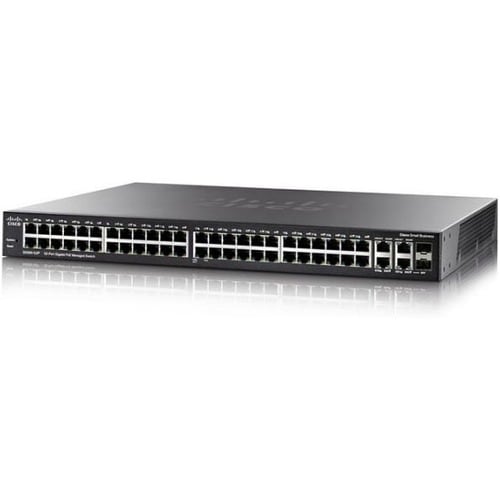 Cisco SG300-52MP Layer 3 Switch - 52 Ports - Manageable - 10/100/1000Base-T - Refurbished - 3 Layer Supported - 2 SFP Slots - PoE Ports SG300-52MP-K9NA-RF