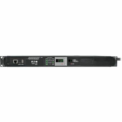 Eaton Tripp Lite Series 5.8kW Single-Phase Monitored Automatic Transfer Switch PDU, 2 200-240V 30A L6-30P Inputs, 1 L6-30R Outlet, 1U - NEMA L6-30P - 1 x NEMA L6-30R - PDUMNH30HVAT - Image 2