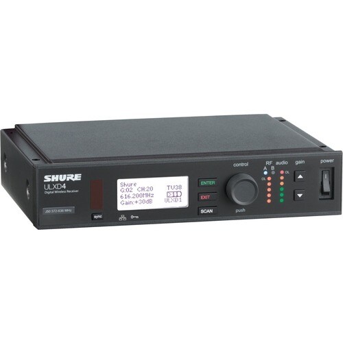 Shure Digital Wireless Receiver - 902 MHz to 928 MHz Operating Frequency - 25 kHz - 328.08 ft Operating Range ULXD4=-X52 - ULXD4=-X52 - Image 2