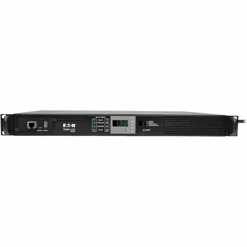 Eaton Tripp Lite Series 3.8kW Single-Phase Monitored Automatic Transfer Switch PDU, 2 200-240V 16A L6-20P Inputs, 1 L6-20R Outlet, 1U - 3.80 kVA - 1U PDUMNH20HVAT - PDUMNH20HVAT - Image 2
