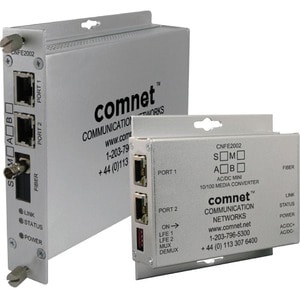 Comnet 2TX TO 1FX 100MBPS MEDIA CON-A ST AC/DC SM 1 FIBER 48VPOE NO PS CNFE2002S1APOE/HO/M