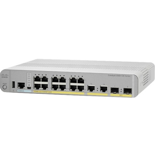 Cisco Catalyst 3560CX-8PT-S Switch - 10 Ports - Manageable - Gigabit Ethernet - 10/100/1000Base-TX - Refurbished - Twisted Pair - Rail-mountable, Rack-mountable - Lifetime Limited Warranty WS-C3560CX-8PTS-RF - WS-C3560CX-8PTS-RF